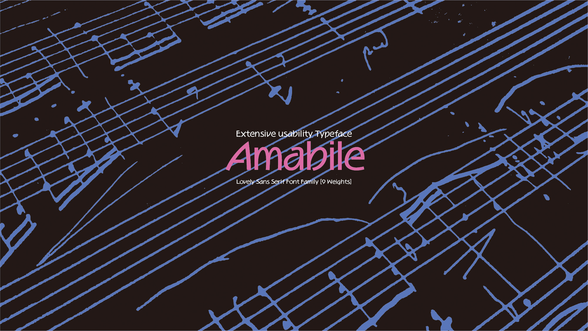 愛らしく親しみやすい多言語欧文＝Amabile 9Weights Font Family