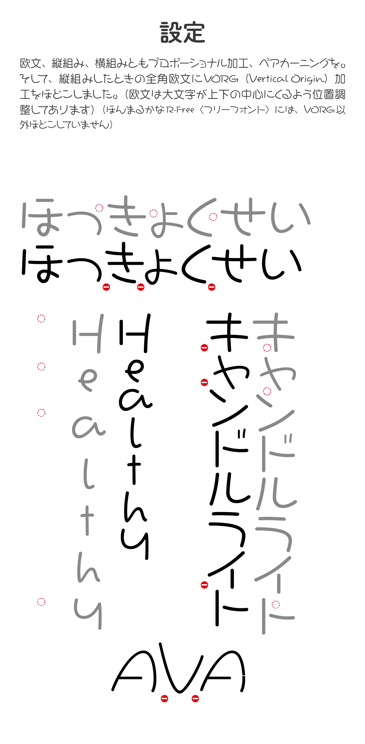 ほんまるかなファミリーの特長 説明文：設定