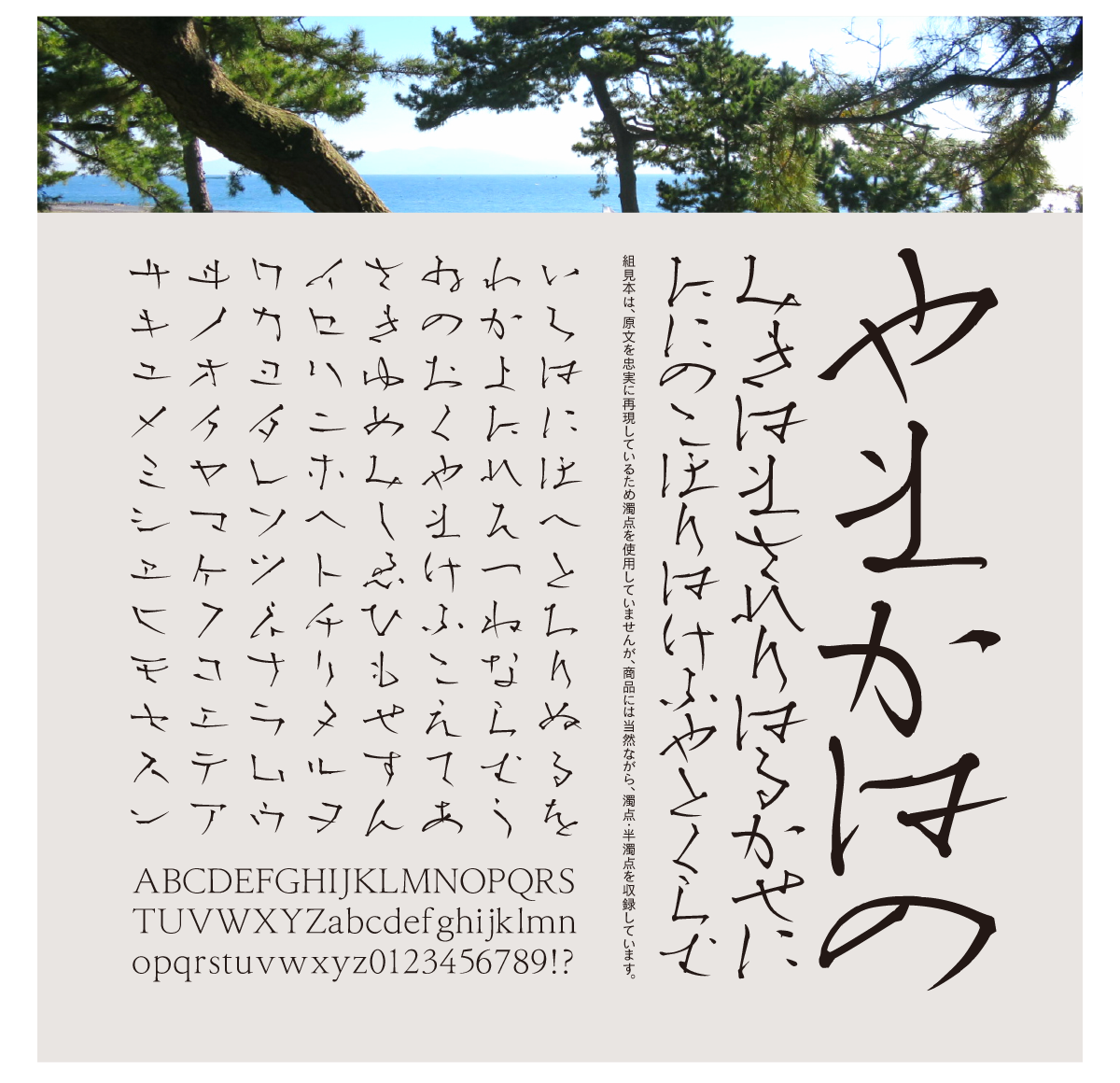 松葉かなStd-Lの組見本縦組み