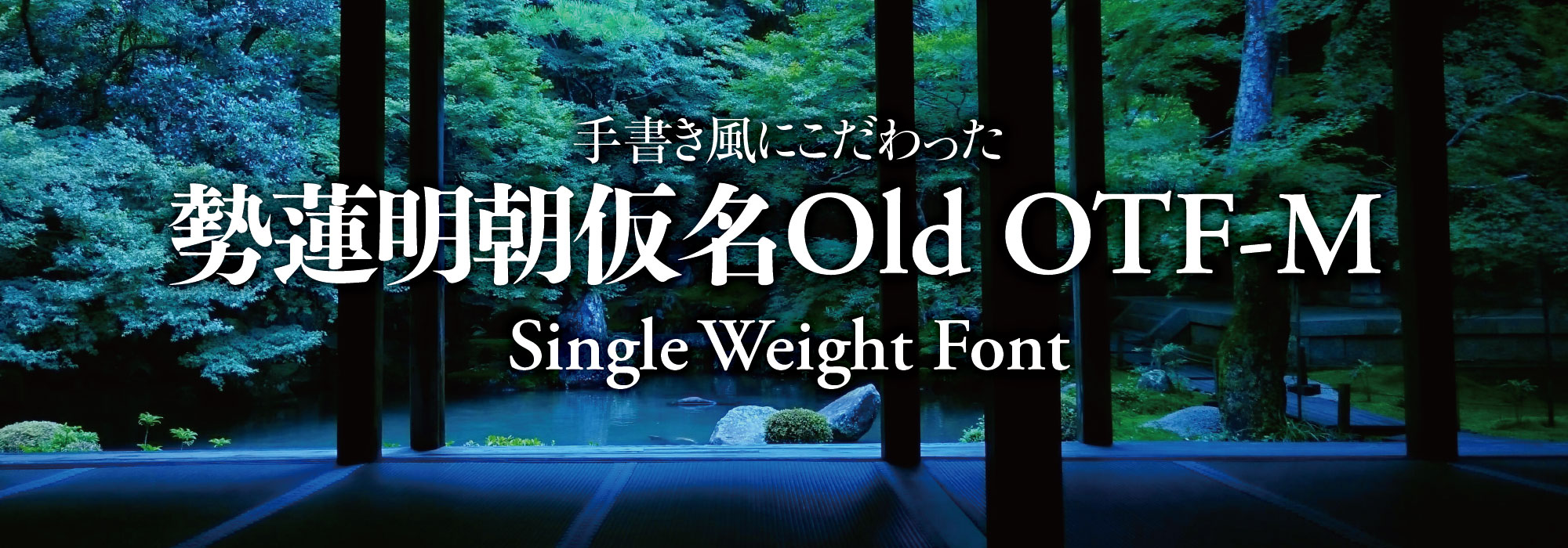手書き風にこだわった 勢蓮明朝仮名Old OTF-M Single Weight Font