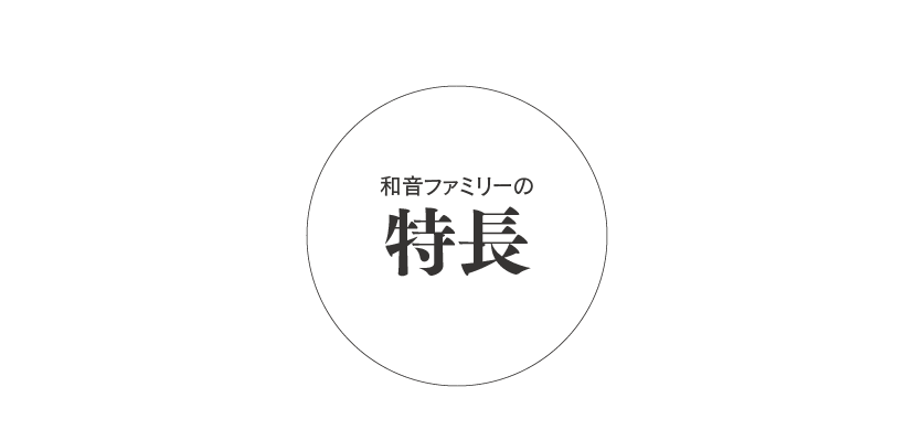 和音ファミリーの特長 タイトル