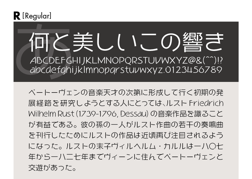 和音ファミリーの組見本 和音 R（レギュラー）