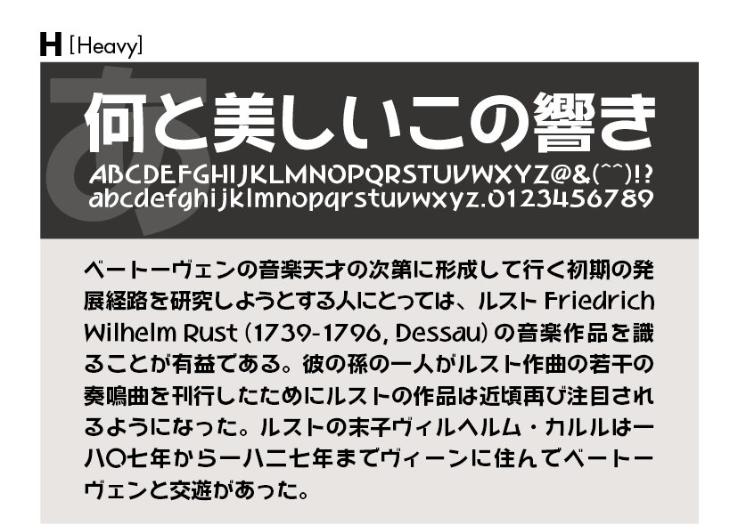 和音ファミリーの組見本 和音 H（ヘビー）