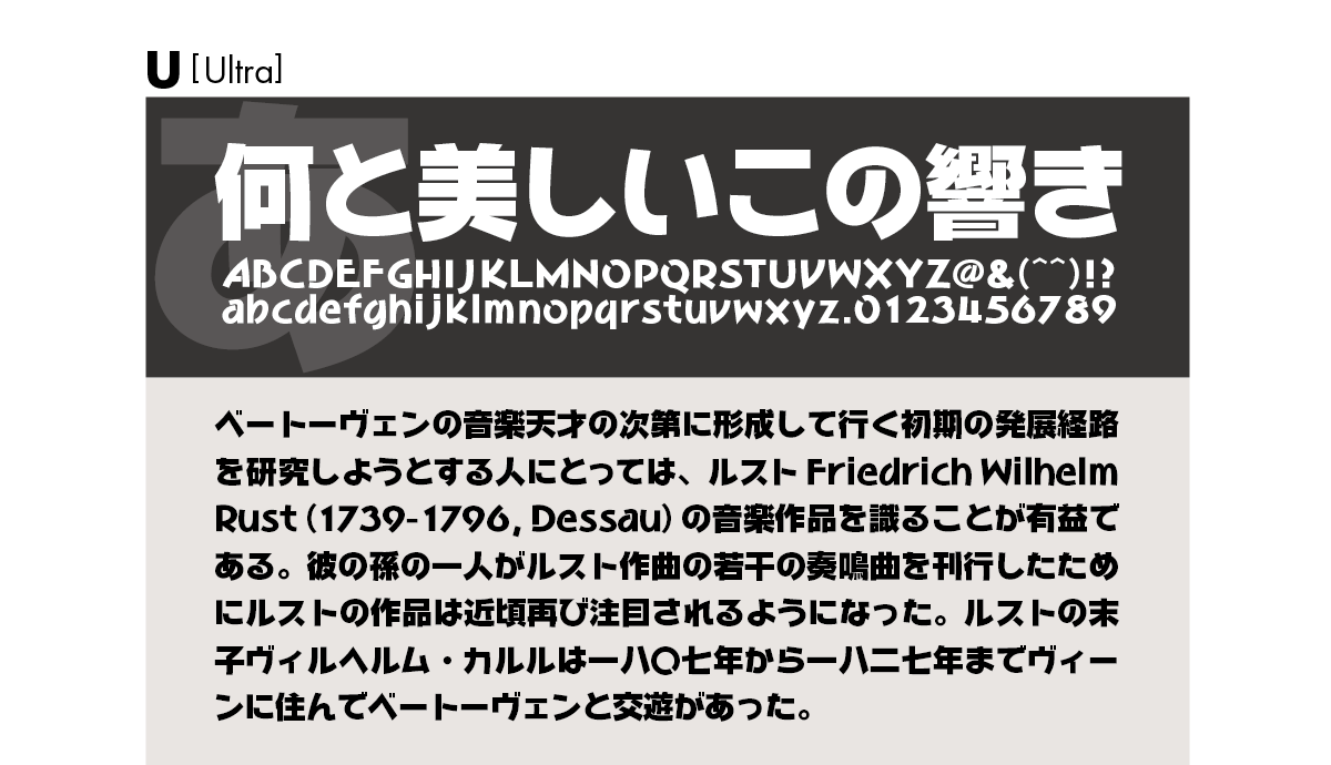 和音ファミリーの組見本 和音 U（ウルトラ）