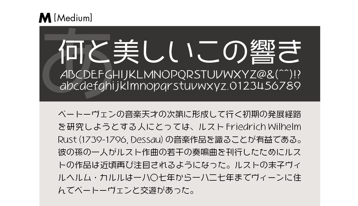 和音ファミリーの組見本 和音 M（ミディアム）