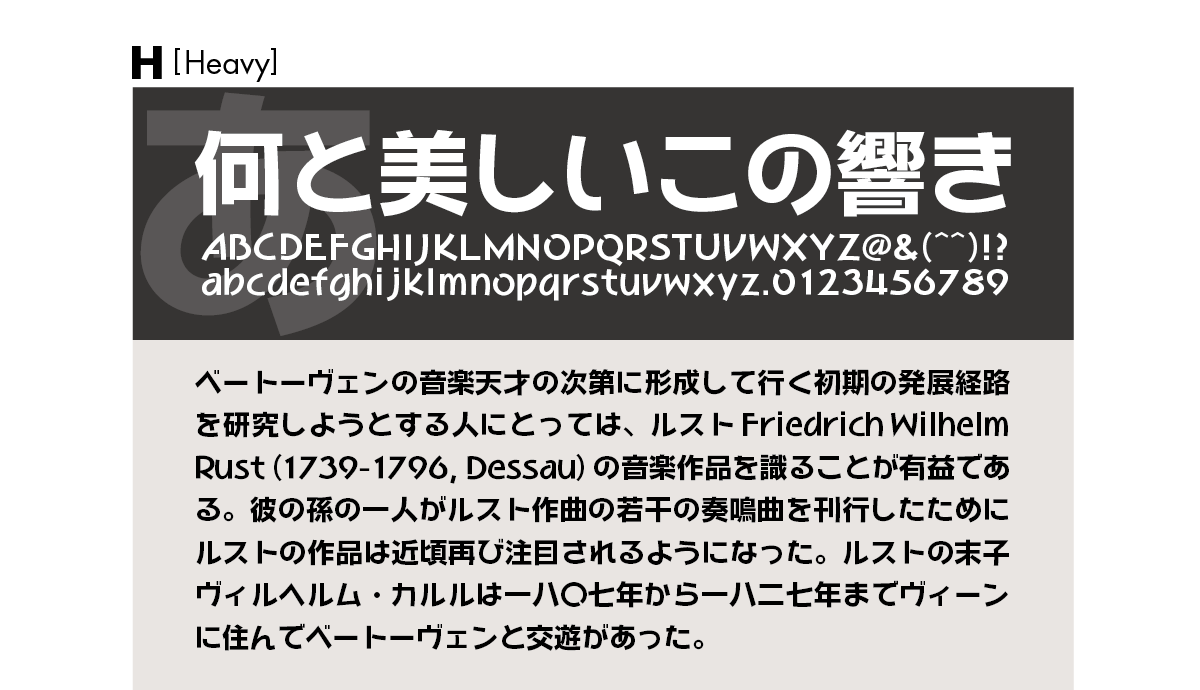 和音ファミリーの組見本 和音 H（ヘビー）