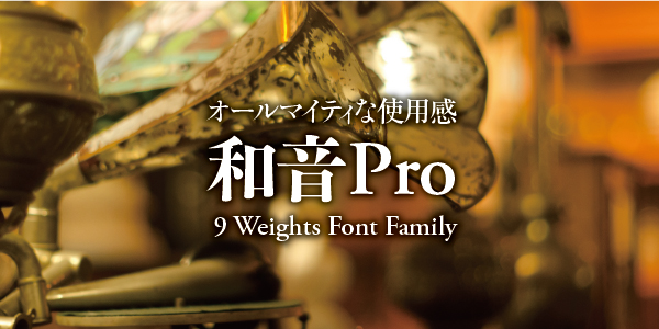 オールマイティな使用感 和音Pro/和音TTF 9 Weights Family